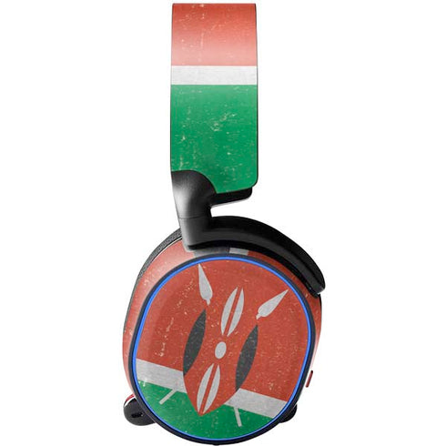 Kenya Flag Distressed SteelSeries Arctis 3 Skin